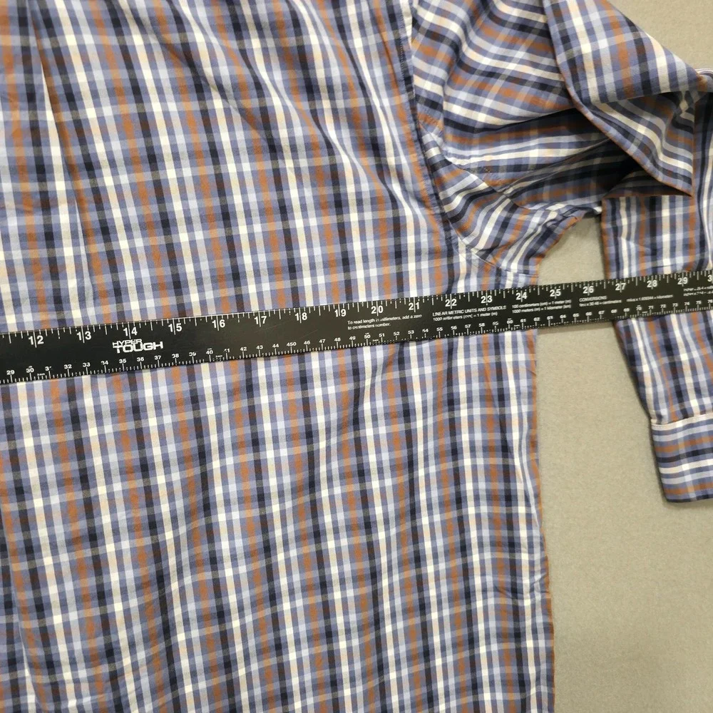 Duluth Trading Wrinkle Fighter Men's Plaid‎ Long Sleeve Button Up Shirt Size L
